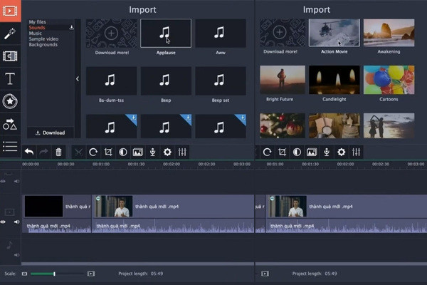 huong dan edit video tren movavi buoc 3