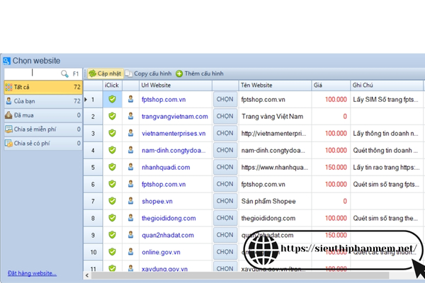 Hướng dẫn sử dụng phần mềm Scan Web Pro