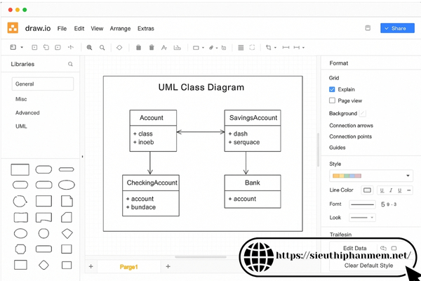 Phần mềm Draw vẽ Class Diagram