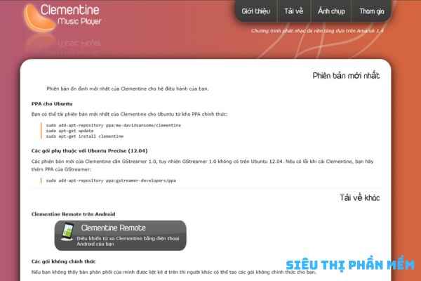 Tải clementine phần mềm nghe nhạc lossless