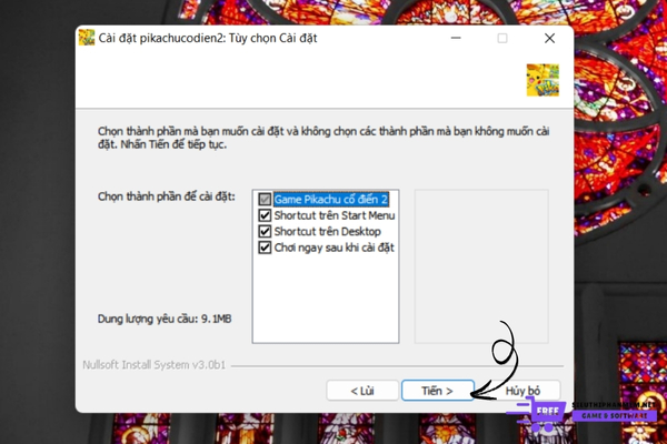 Cài đặt game nối thú