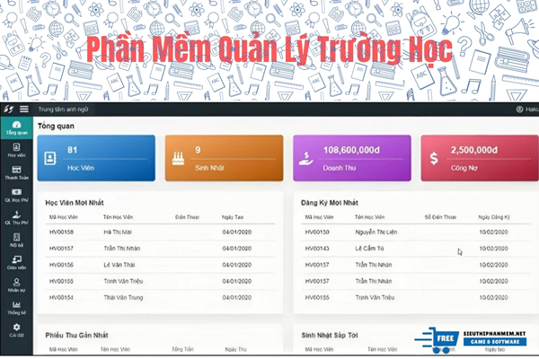 Phần mềm quản lý trường hoc