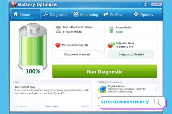 Phần mềm reset pin Battery Optimizer