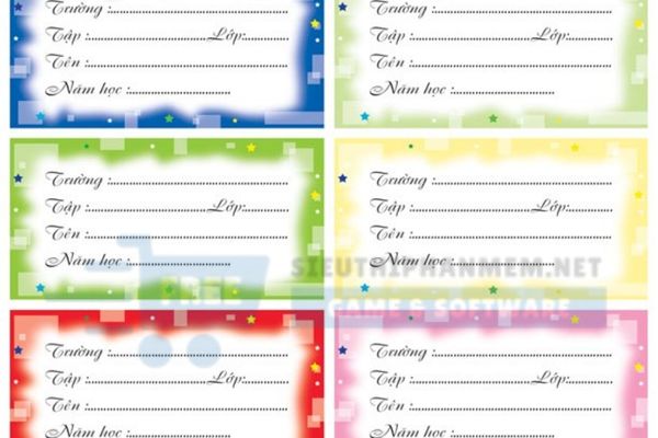 nhãn tuổi thơ rực rõ