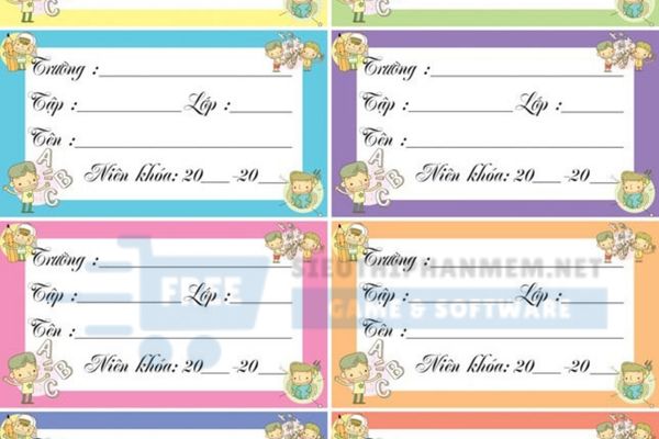 nhãn vở tuổi thơ rực rỡ