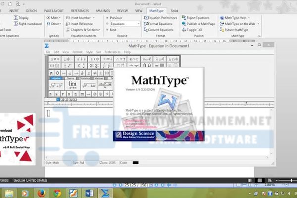 cách sử dụng phần mềm mathtype