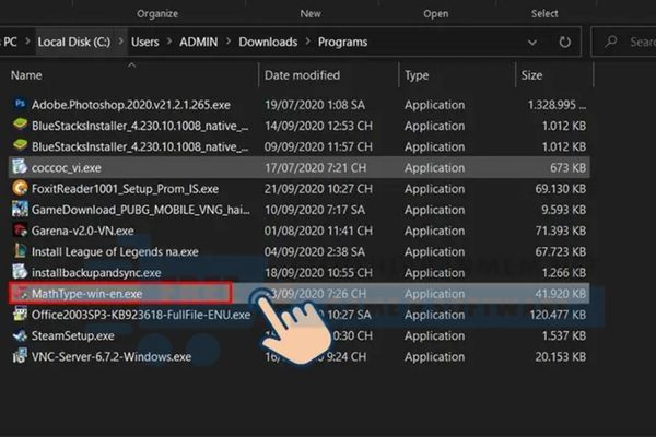 cài đặt phần mềm mathtype