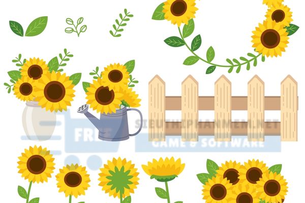 Các ảnh vector hoa hướng dương