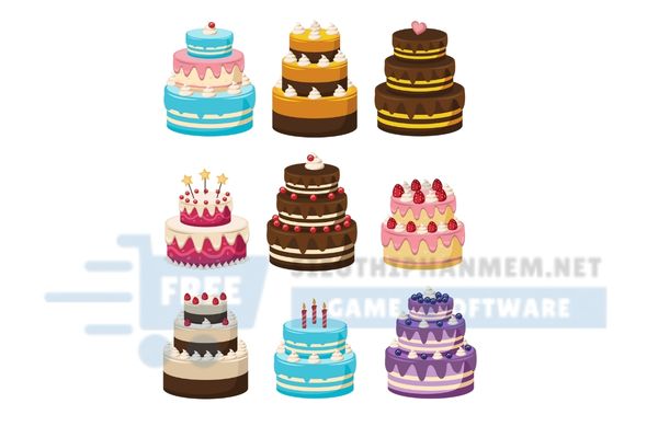 download vector bánh kem