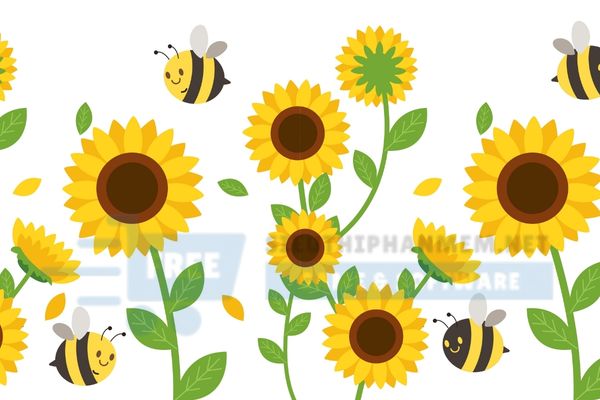 hoa hướng dương vector đẹp