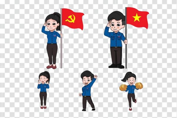 hình mẫu vector thanh niên đoàn