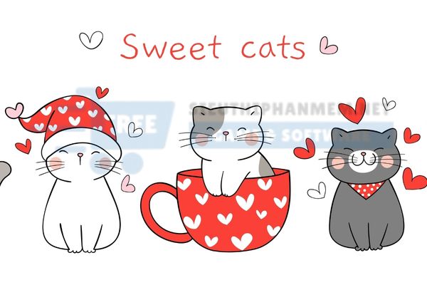 hình vector con mèo