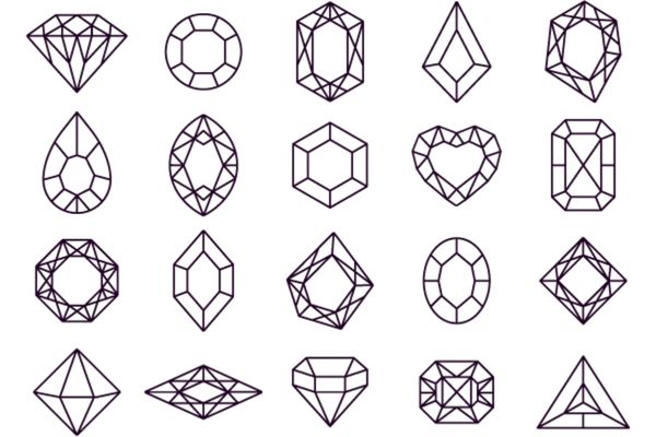 hình vector kim cương đẹp