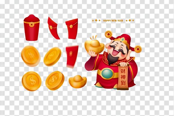 hình vector thần tài