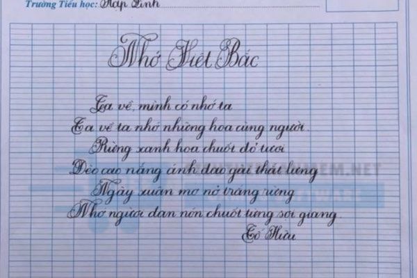 mẫu luyện viết chữ đẹp