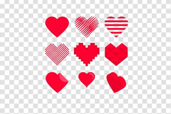 mẫu vector trái tim