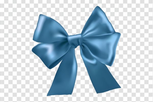 vector nơ màu xanh