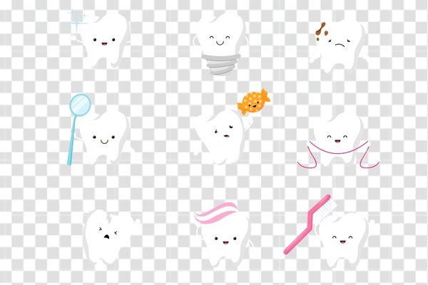 vector răng tách nền